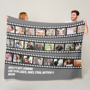 Personalisierter DIY-Maßstab für Fotocollage-Film Fleecedecke