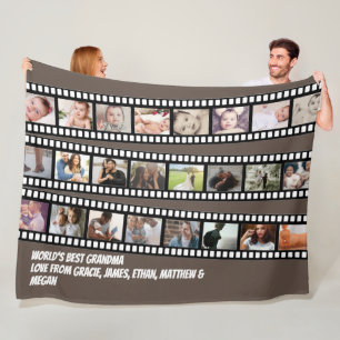 Personalisierter DIY-Maßstab für Fotocollage-Film Fleecedecke