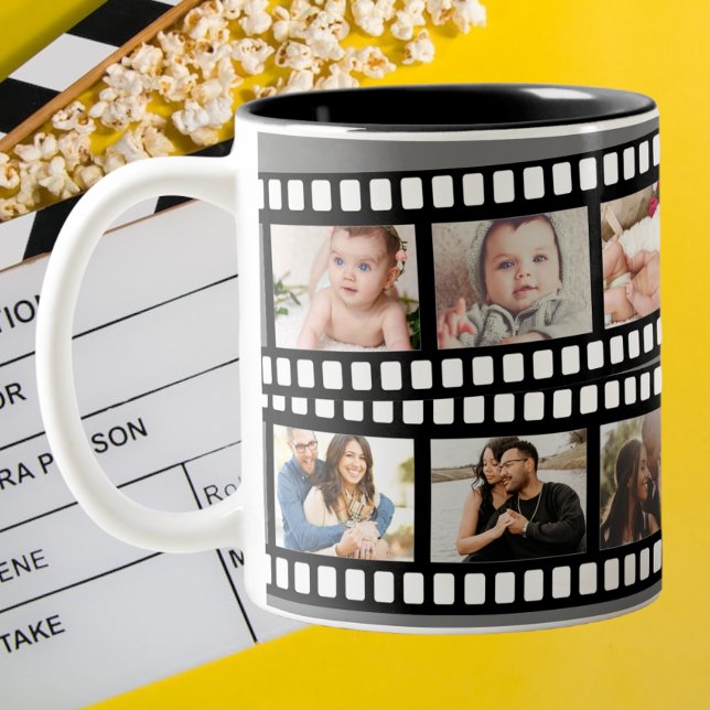 Personalisierter DIY-Maßstab für Fotocollage-Film Zweifarbige Tasse (Von Creator hochgeladen)