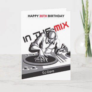 Personalisierter DJ in der Mix Geburtstagskarte Karte