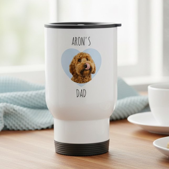 Personalisierter Dog Dad Reise | Benutzerfoto Reisebecher (Von Creator hochgeladen)