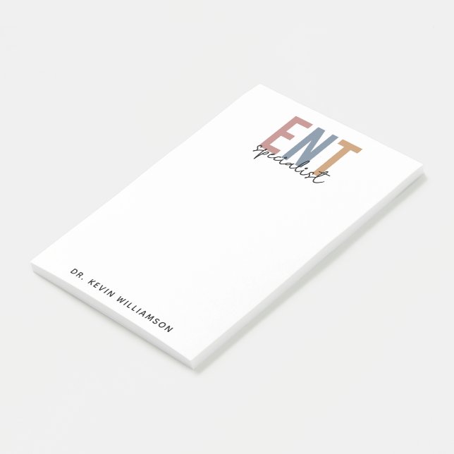 Personalisierter DOM-Facharzt Post-it Klebezettel (angewinkelt)