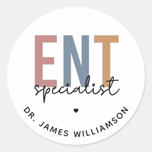 Personalisierter DOM-Facharzt Runder Aufkleber (Vorderseite)