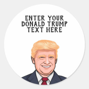 PERSONALISIERTER DONALD TRUMP RUNDER AUFKLEBER