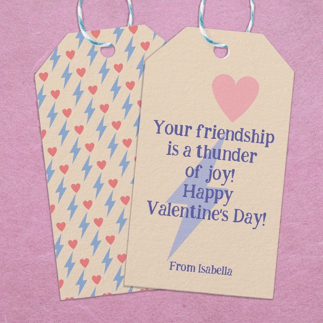 Personalisierter Donner Blitz und Herz Geschenkanhänger (Von Creator hochgeladen)