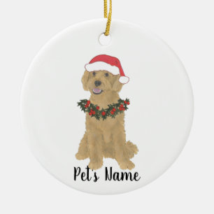 Personalisierter Doodle (Goldener Roter Aprikose)  Keramik Ornament