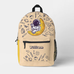 Personalisierter Doodle-Weltraum-Planeten-Rucksack Bedruckter Rucksack