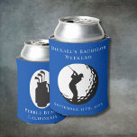 Personalisierter Dosenkühler | Bachelor Golf Weeke<br><div class="desc">Personalisierter Dosenkühler | Bachelor Golf Weekend Personalisiert Can Coolers sind die perfekte Erinnerung an Ihren besonderen Tag. Herzlich willkommen zu einer lustigen und unvergesslichen Junggesellen-Party! Fügen Sie diesem Design Ihre benutzerdefinierte Formulierung hinzu, indem Sie die "Diese Vorlage bearbeiten"-Felder auf der rechten Seite des Elements verwenden, oder klicken Sie auf die...</div>