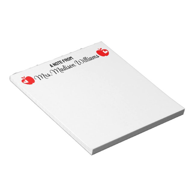 Personalisierter Dozent Grad Job - Zurück zur Schu Notizblock (angewinkelt)