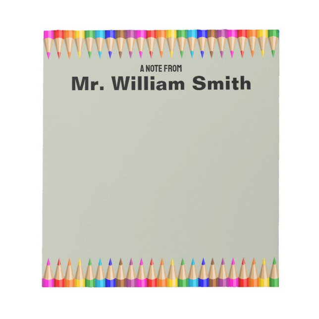 Personalisierter Dozent Grad Job - Zurück zur Schu Notizblock (Vorderseite)