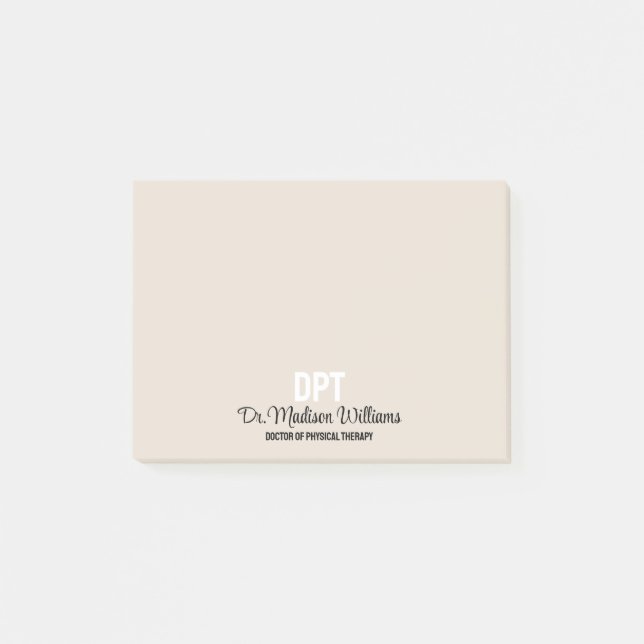 Personalisierter DPT Arzt für Physikalische Therap Post-it Klebezettel (Vorderseite)
