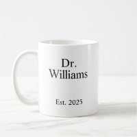 Personalisierter Dr Kaffee Tasse, Name Keramik Tas