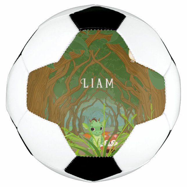 Personalisierter Drache und Freund Fußball (Vorderseite)