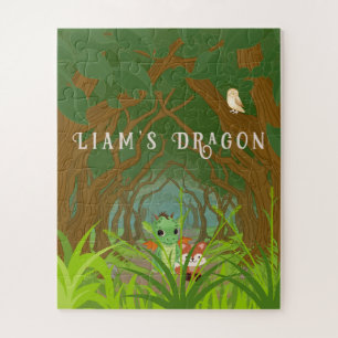 Personalisierter Drache und Freund Puzzle