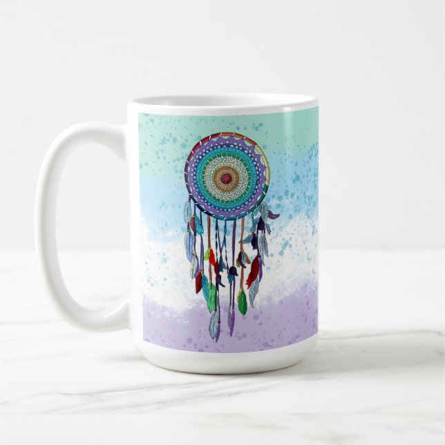 Personalisierter Dreamcatcher Kaffeetasse (Links)