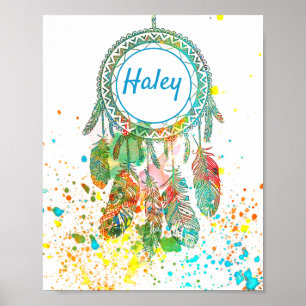 Personalisierter Dreamcatcher-Splatter Poster