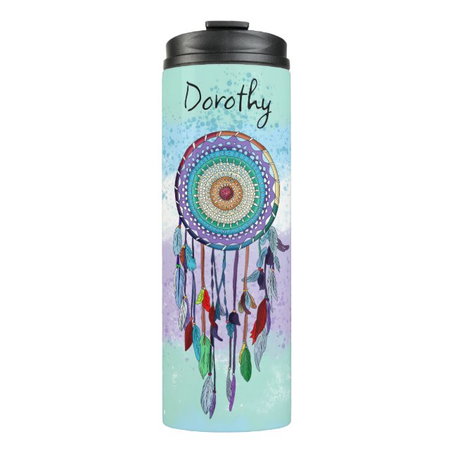 Personalisierter Dreamcatcher Thermosbecher (Vorderseite)