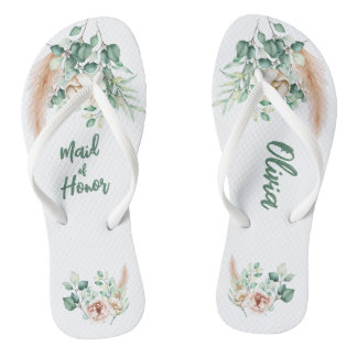 Personalisierter Dreh Flop, Eukalyptus-Thema Flip Flops