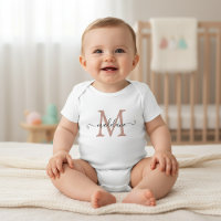 Personalisierter Drehbuchname Monogramm Staubrose