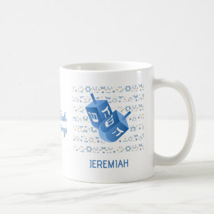 Personalisierter Dreidel Familien-Hanukkah Kaffeetasse