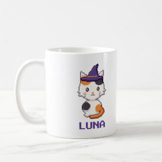 Personalisierter Dreifarbenkatze-Halloween-Becher Kaffeetasse