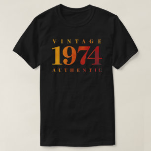 Personalisierter Druck 1974, Retro-inspirierter Ge T-Shirt