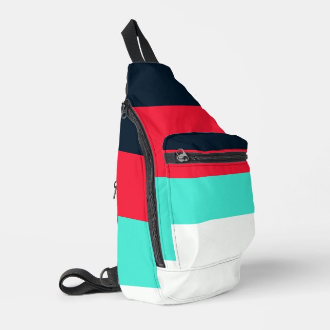 Personalisierter Druckknopfbeutel Crossbody Bag (Linke Seite)