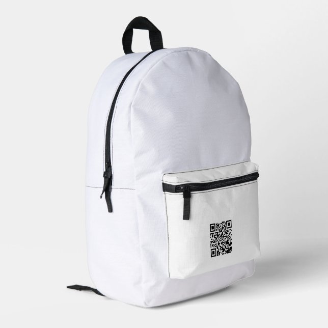 Personalisierter Druckknopfbeutel für das Branding Bedruckter Rucksack (Rückseitige Ecke links)