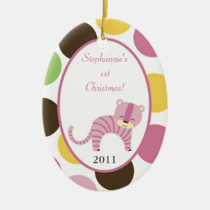 Personalisierter Dschungel aus Zierkunst Queen Tig Keramikornament