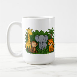 Personalisierter Dschungel-Tier-Becher – Lustiges  Kaffeetasse