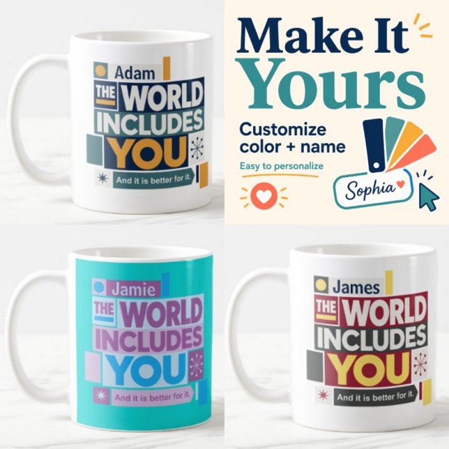 Personalisierter Du zählst Ermutigungsbecher Kaffeetasse (Von Creator hochgeladen)