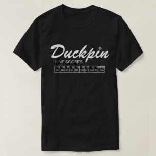 Personalisierter Duckpin Line Schwarzer T - Shirt