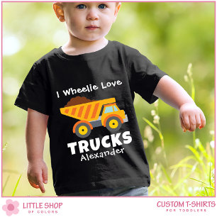 Personalisierter Dump Truck Bau Kleinkind T-shirt