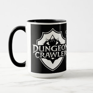 Personalisierter Dungeon Crawler Schwarz und Weiß Tasse