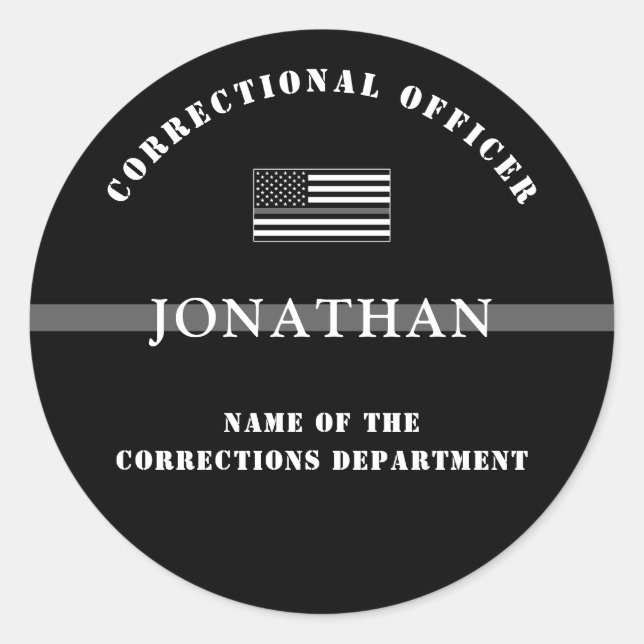 Personalisierter, dünner Silber-Line-Korrektur-Off Runder Aufkleber (Vorderseite)