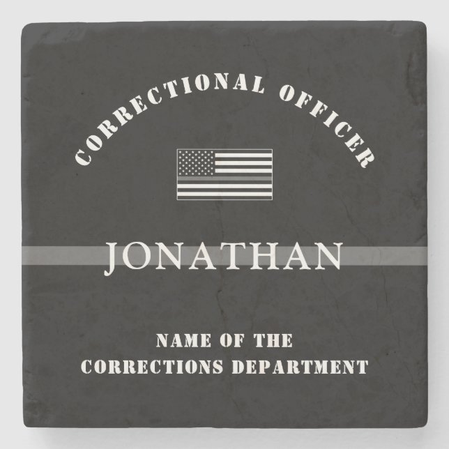 Personalisierter, dünner Silber-Line-Korrektur-Off Steinuntersetzer (Vorderseite)