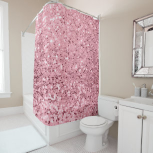 Personalisierter Duschvorhang-Rosen-GoldGlitzer Duschvorhang