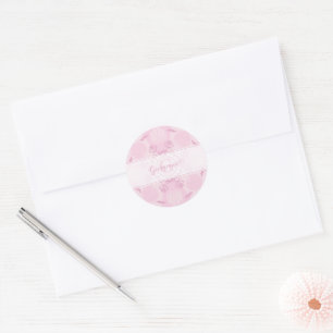 Personalisierter Dusky Rose Grand Millennial Manda Runder Aufkleber