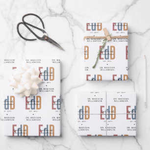 Personalisierter EdD-Doktor des Abschlusses Bildun Geschenkpapier Set