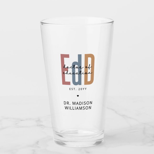 Personalisierter EdD-Doktor des Abschlusses Bildun Glas (Vorderseite)