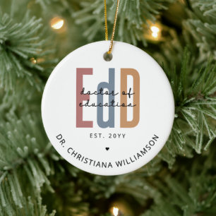 Personalisierter EdD-Doktor des Abschlusses Bildun Keramik Ornament
