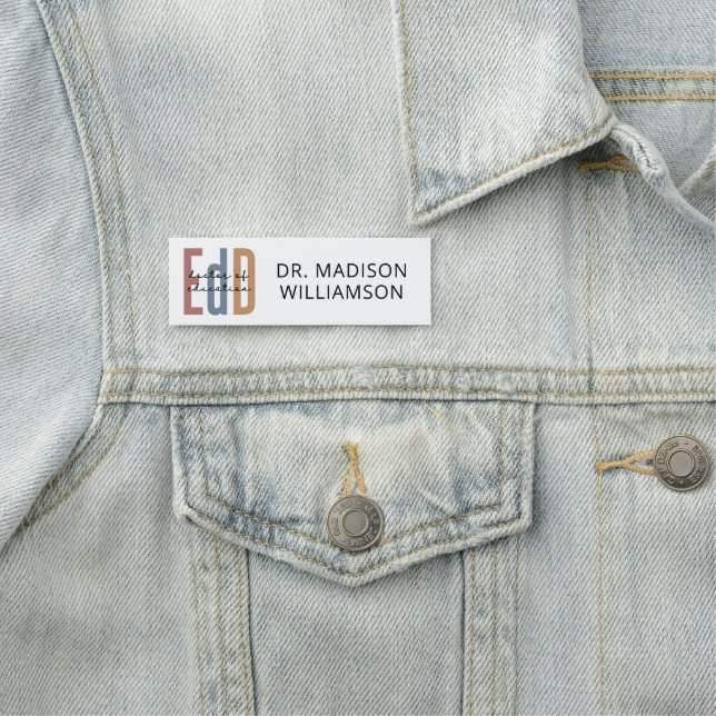 Personalisierter EdD-Doktor des Abschlusses Bildun Namensschild (Beispiel)