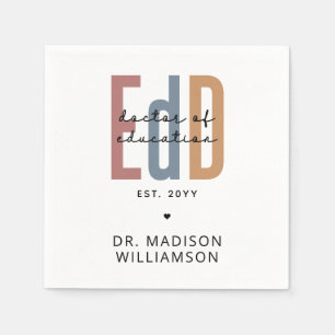 Personalisierter EdD-Doktor des Abschlusses Bildun Serviette