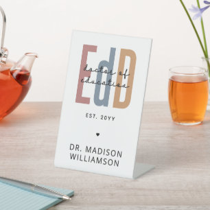 Personalisierter EdD-Doktor des Abschlusses Bildun Sockelschild
