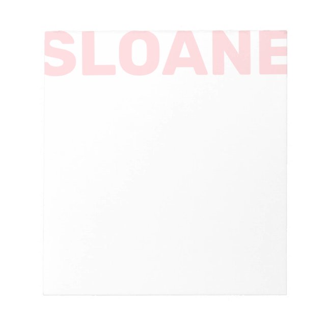 Personalisierter Editor für jeden Farbblocknamen Notizblock (Vorderseite)