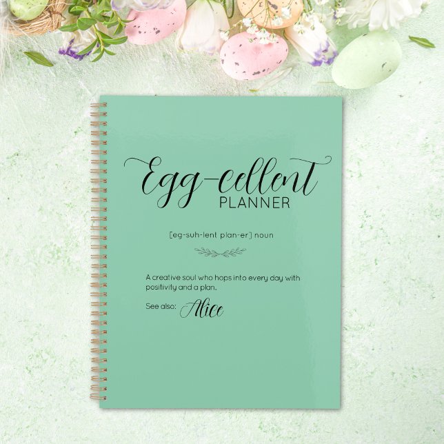 Personalisierter "Egg-cellent" Osternplaner Planer (Personalized "Egg-cellent" Easter Bunny Planner)
