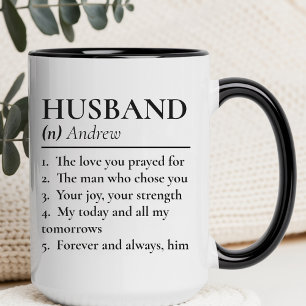 Personalisierter Ehemann Kaffeebecher als Geschenk Tasse