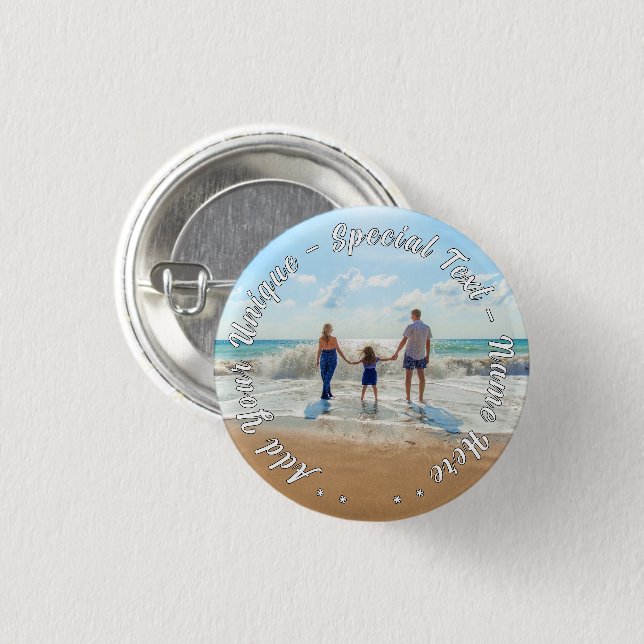 Personalisierter eigener Foto-Button Button (Vorne & Hinten)