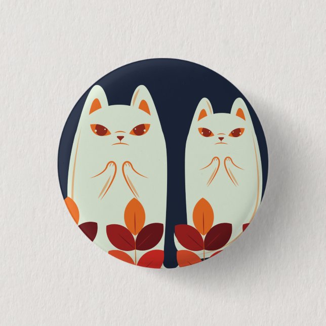 Personalisierter eigener Halloween-Foto Button (Vorderseite)