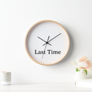 personalisierter einfacher 10" Naturholzrahmen Uhr